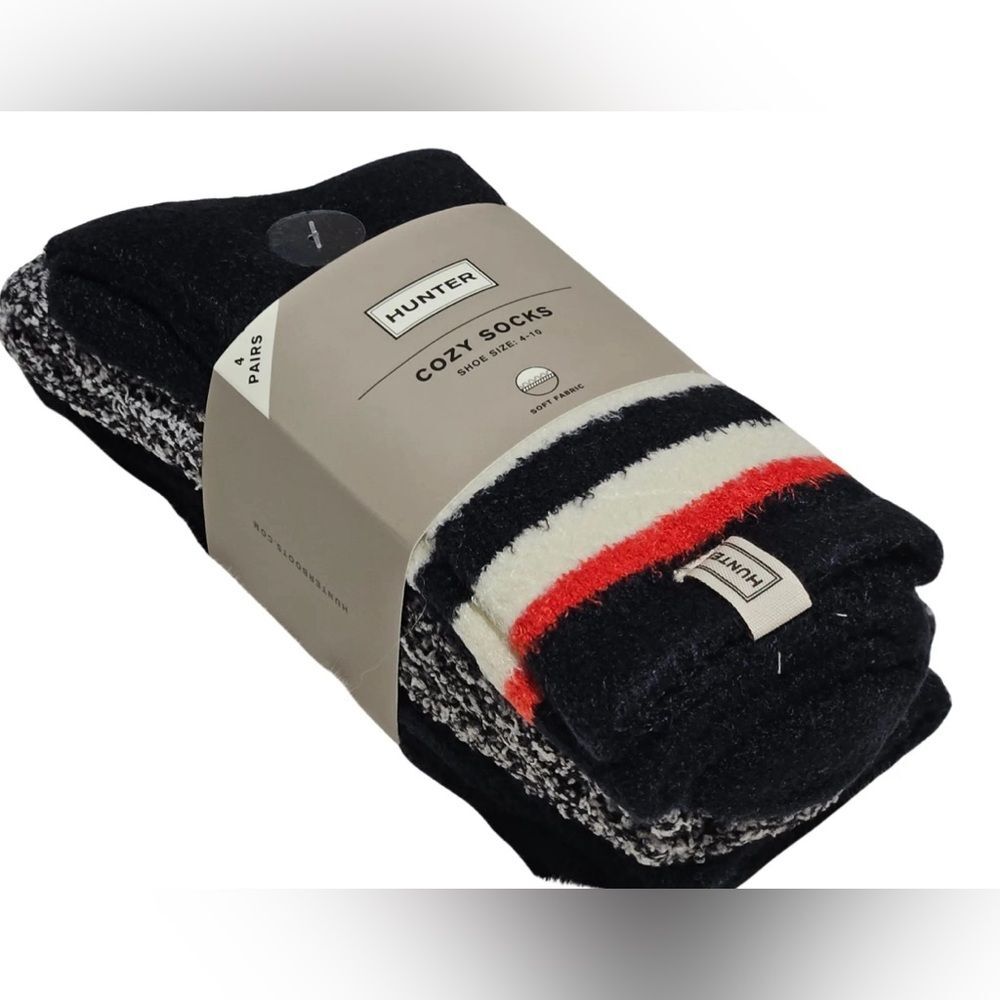 Hunter Women’s Cozy Socks 4-Pair pack soft warm comfortable everyday wear 4-10